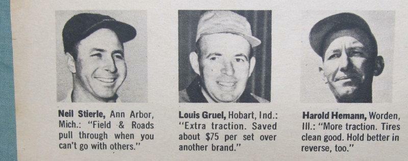 Origina 10×15 1964 Firestone Ad Photo Endorse Louis Gruel of Hobart Indiana