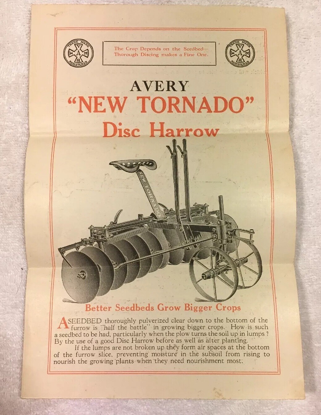 BF Avery Lexington Tractor Disk Harrow Dealer&rsquo;s Brochure & Queen Irwin Martin KY