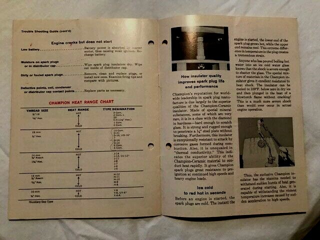 Champion Spark Plug Tractor Maintenance Brochure from 1958