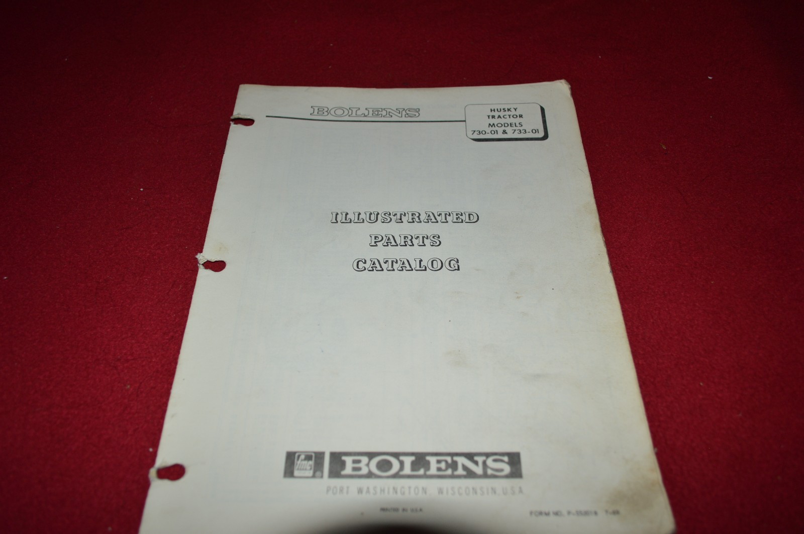 Bolens Husky 730-01 733-01 Tractor Dealer&rsquo;s Parts Book Manual CHPA