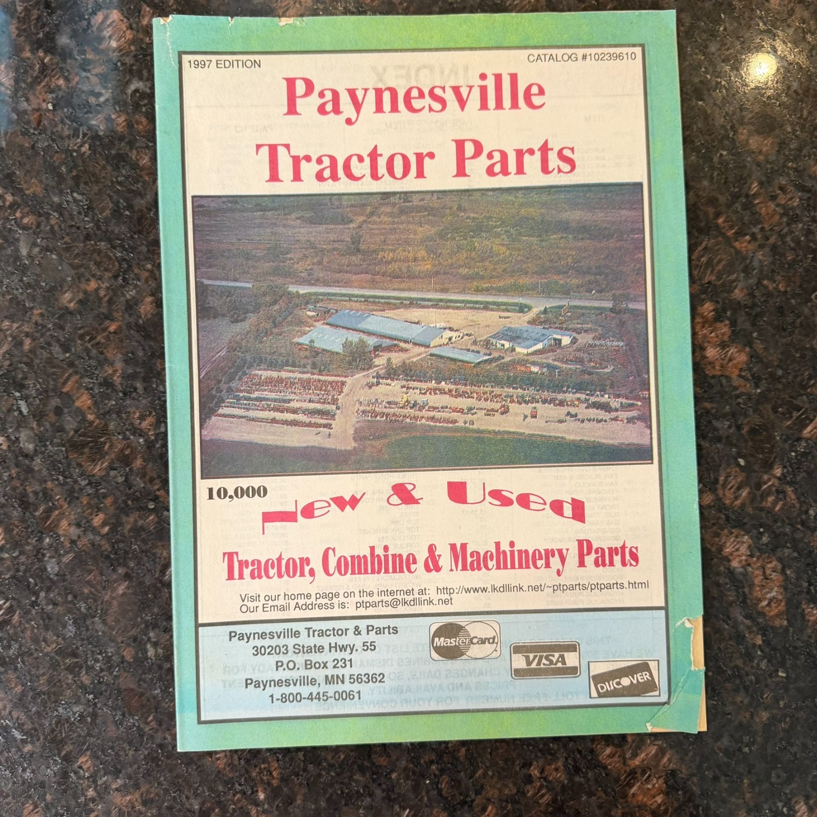 Vintage 1992 1997 Paynesville Tractor Parts Combine Machinery Catalogs MN Mailer
