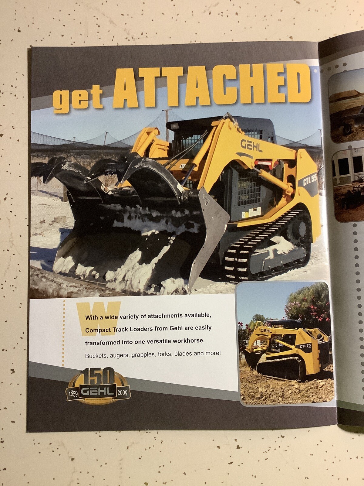 GEHL FULL LINE COMPACT TRACK LOADERS 12 PAGES 2009 Sales Brochure