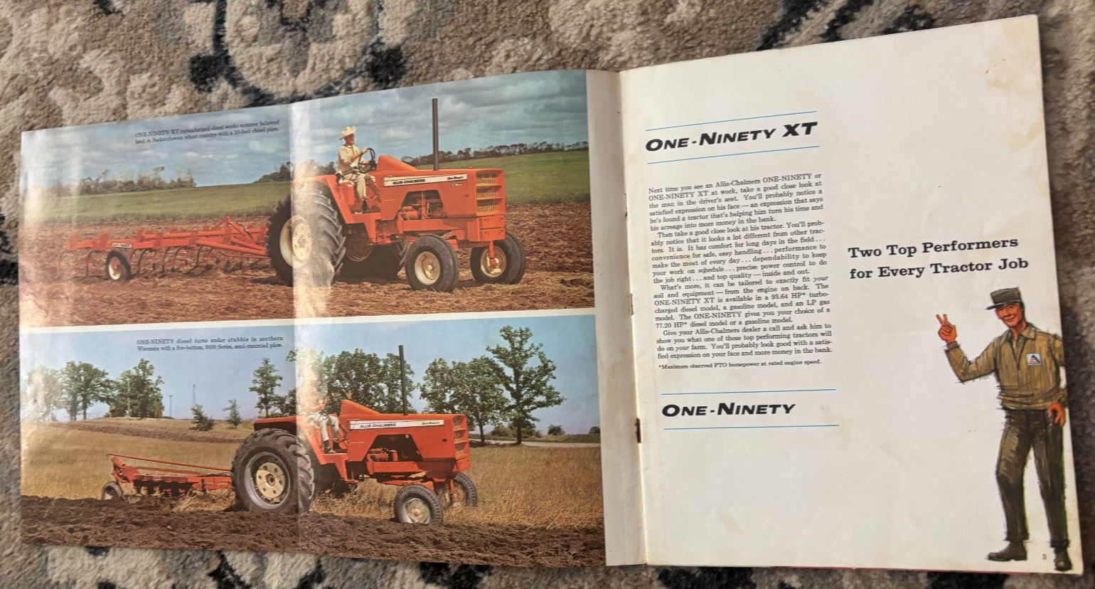 Allis Chalmers 190 190XT Tractor For 1966 Brochure DCPA26