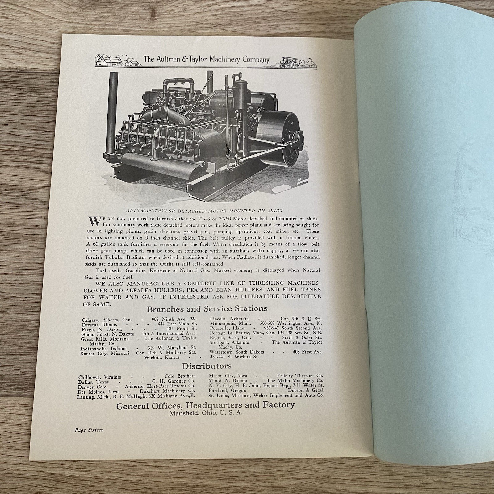 Aultman Taylor Machinery Company Gasoline Kerosene Tractors Catalog