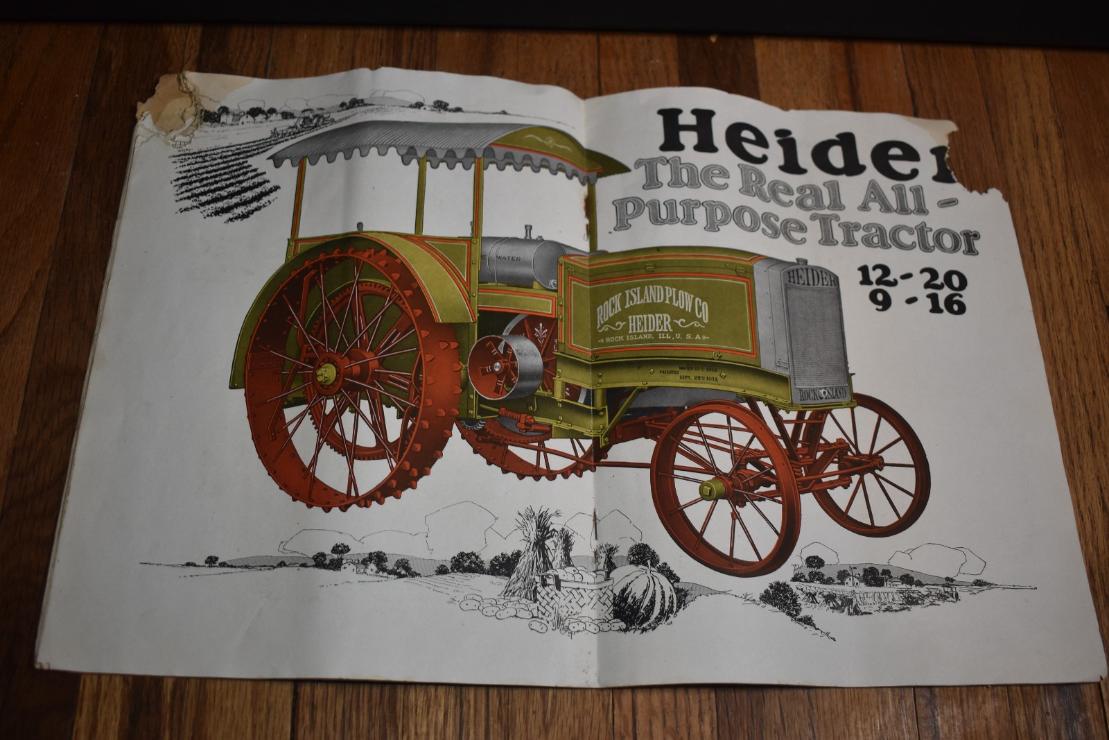 Vintage Heider Tractors Rock Island Plow Company Advertising Farm Sales Brochure