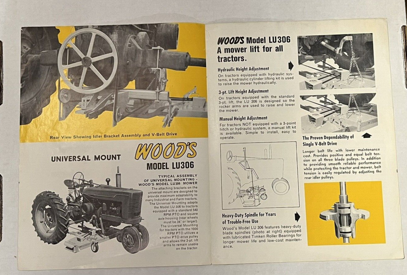 Wood&rsquo;s Brothers Undermounted Rotary Mower Model LU306 Dealer Sales Brochure