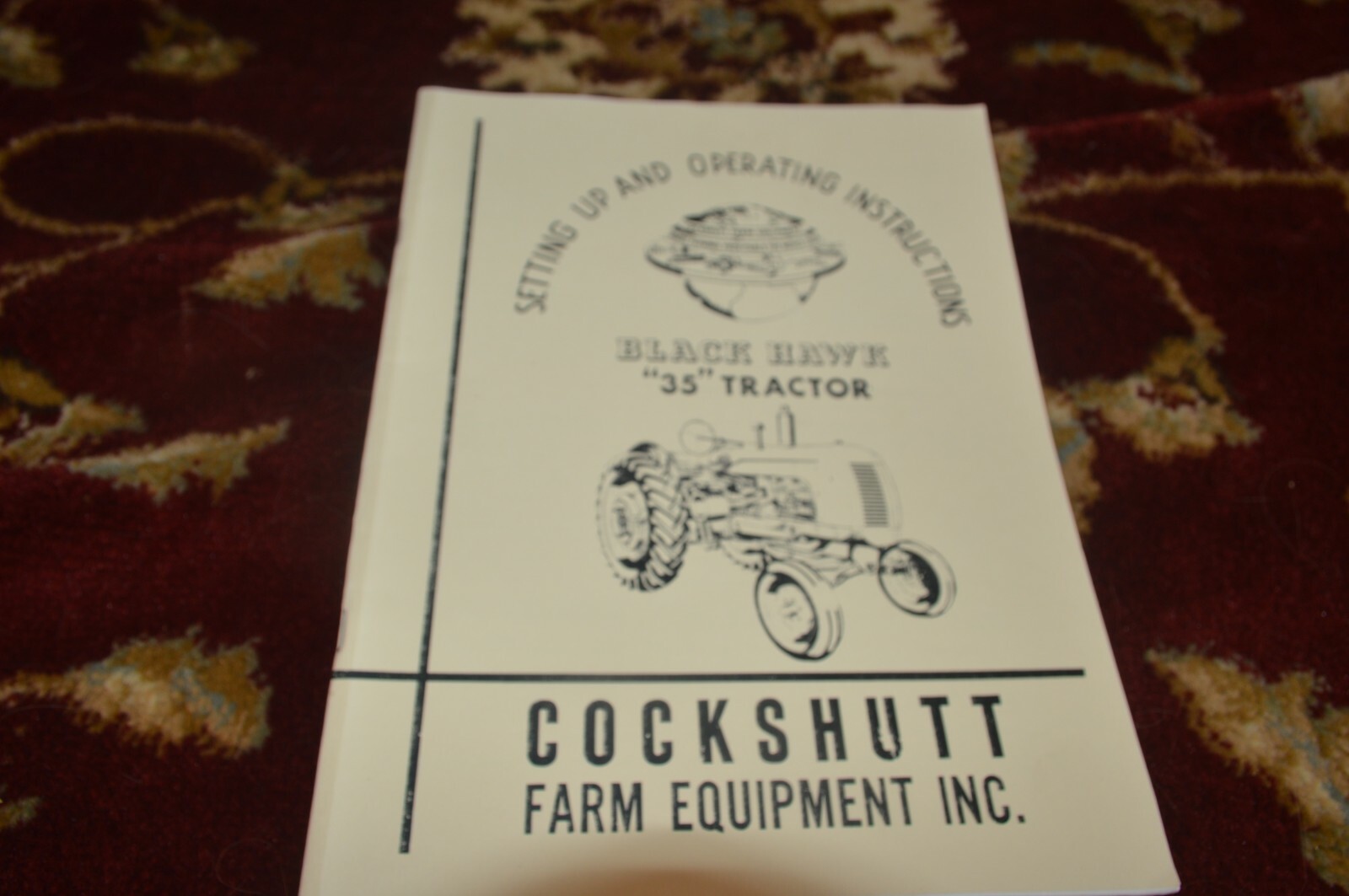 Cockshutt Black Hawk 35 Tractor Operator&rsquo;s Manual LHPA