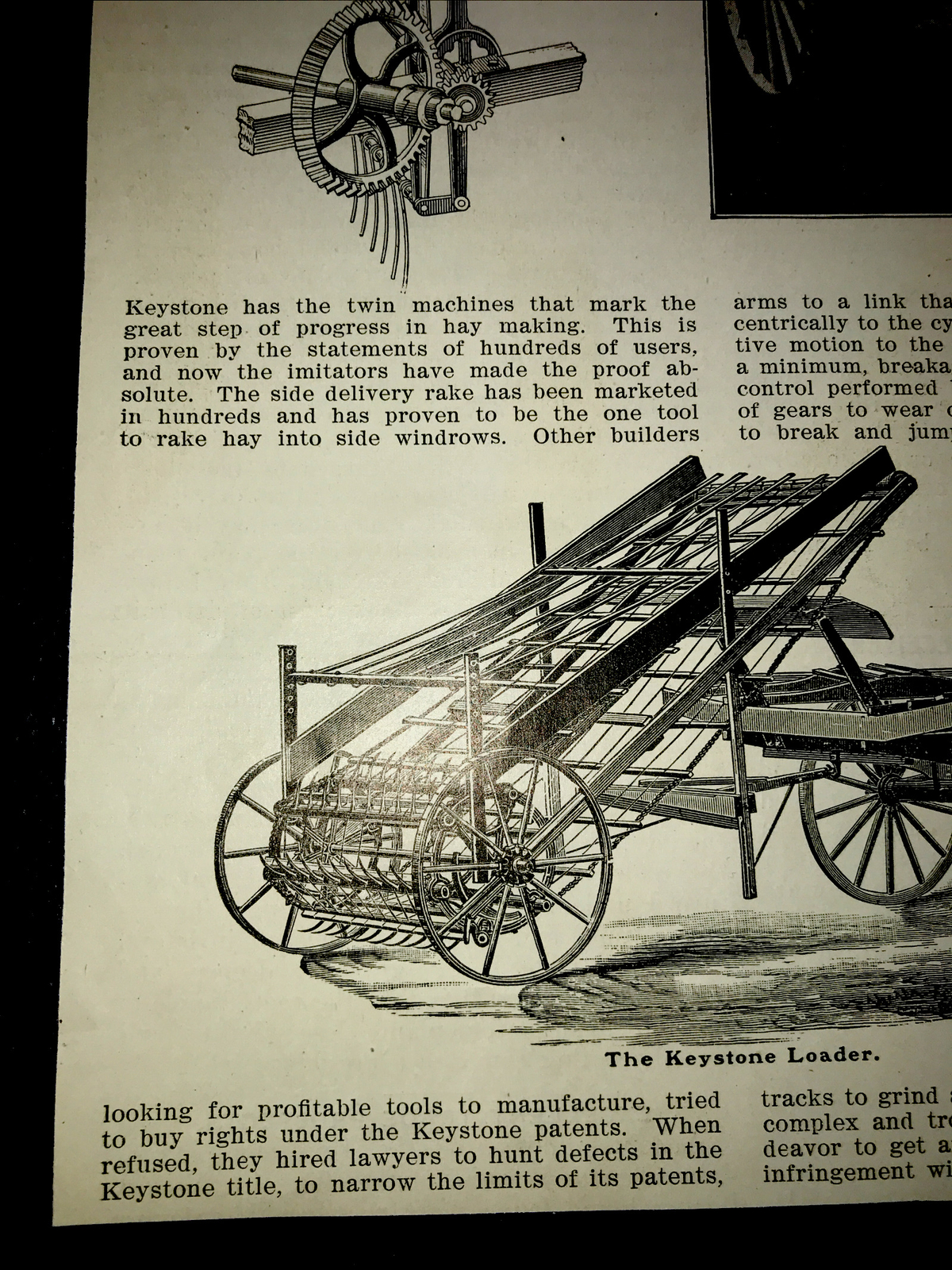 1903 Keystone Farm Implement Advertising – Photo & Article Sterling – Illinois