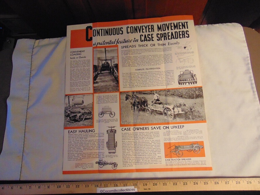 1935 Sales Brochure Case Manure Spreader Horse Drawn Build Soil Fertility Farm