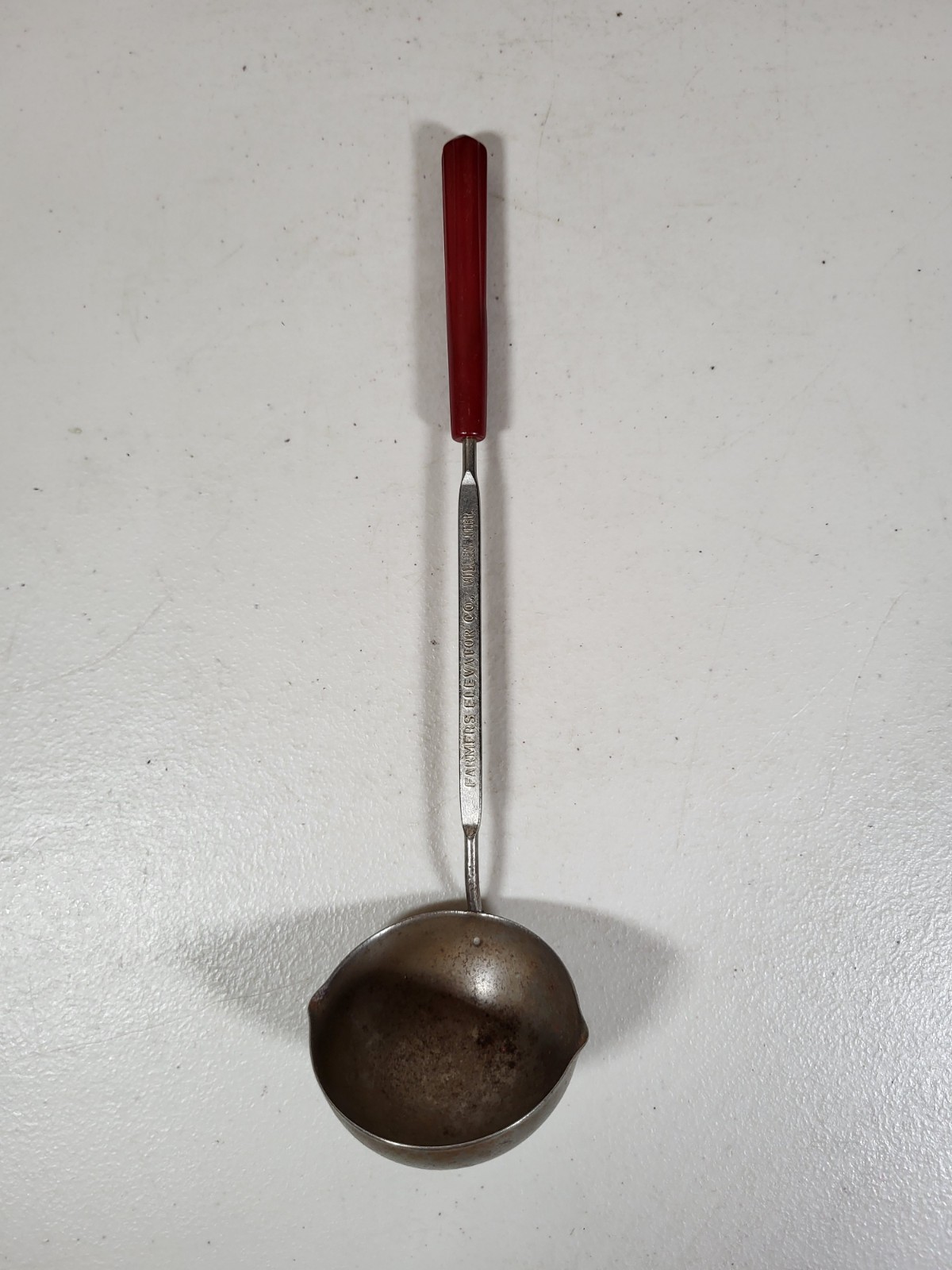Farmer&rsquo;s Elevator Co. Mullen Nebraska Ladle Vintage Advertising
