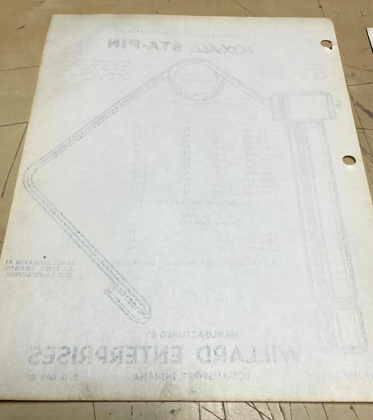 Vtg 1960s Lox All Sta-Pin Big Orange Tractor Clevises One-Page Ads & Price List