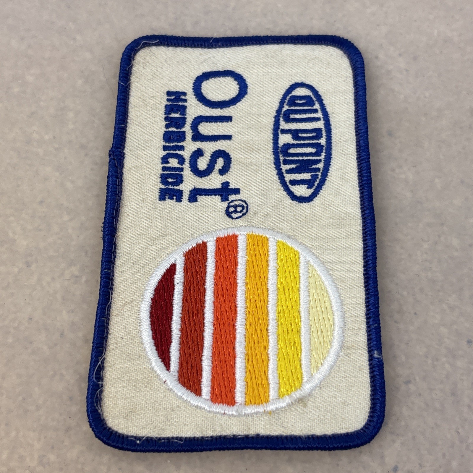 Dupont Oust Herbicide Vintage Embroidered Uniform Patch Sunset Logo