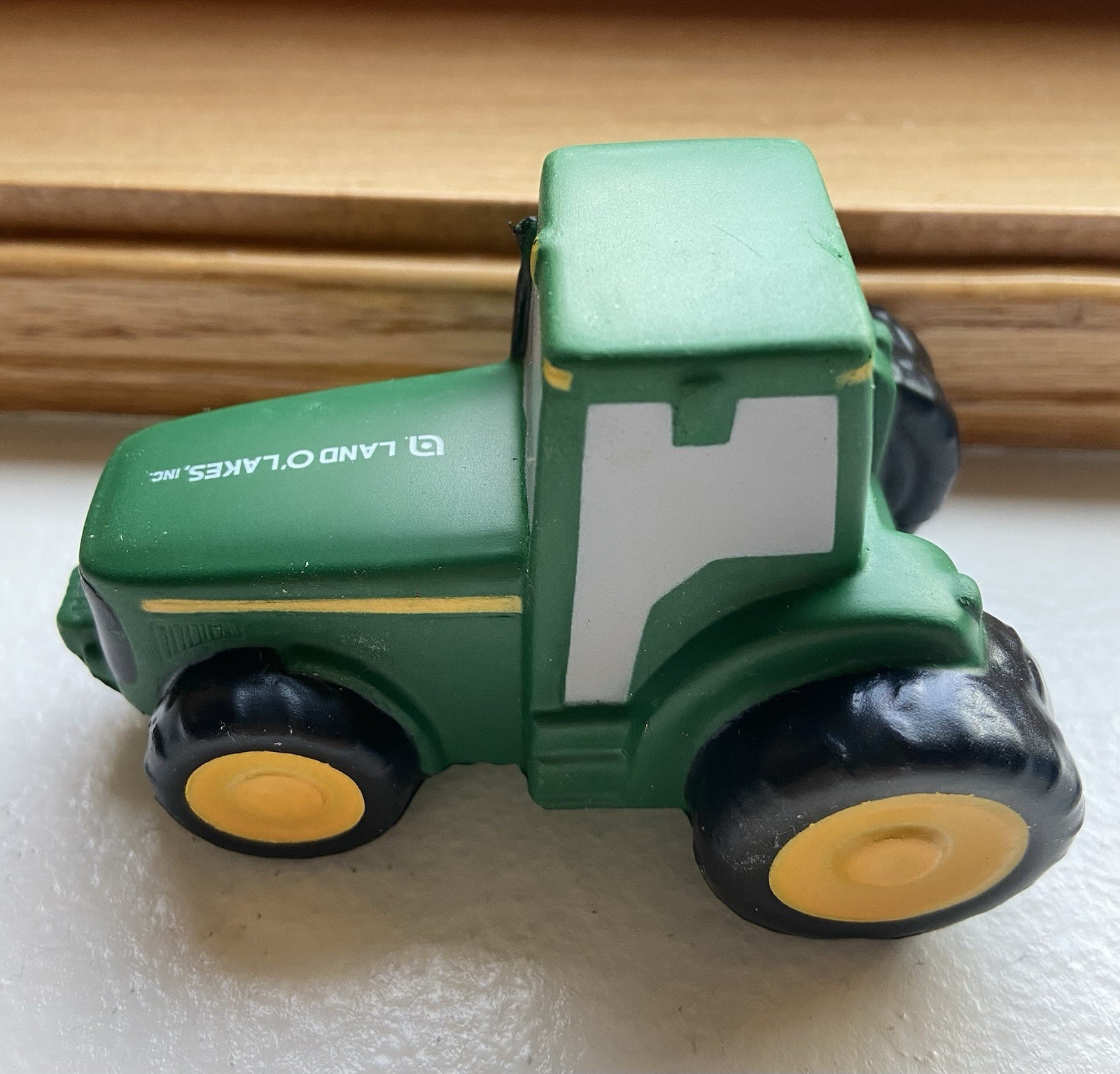 Land O’Lakes Squishy Green Foam Farm Tractor Advertising Toy