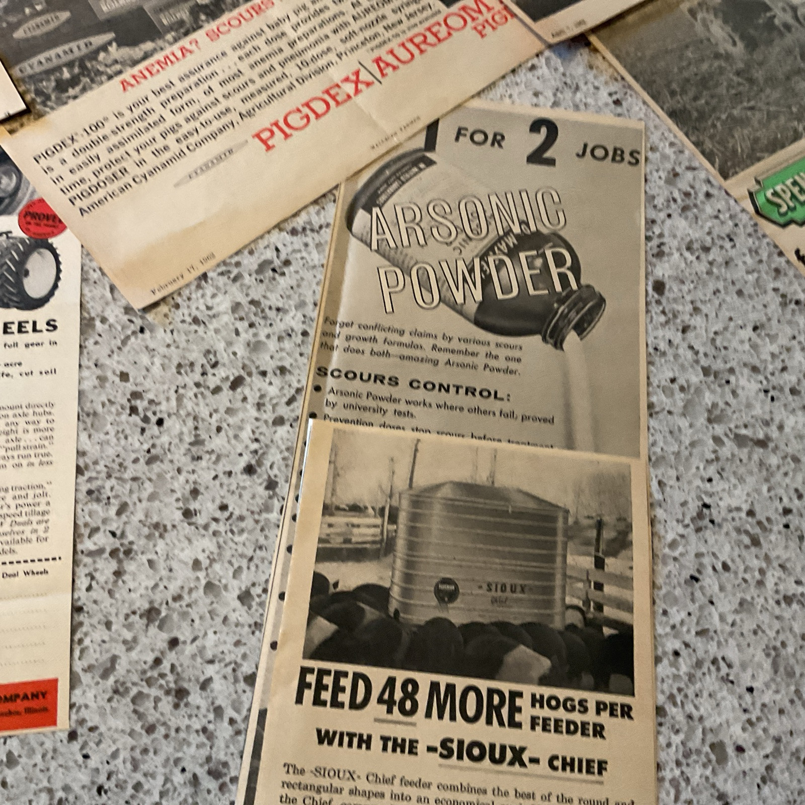 ~50 Farm Related Print Ads 1940-1960 Sprayers Buildings Equipment Fence More