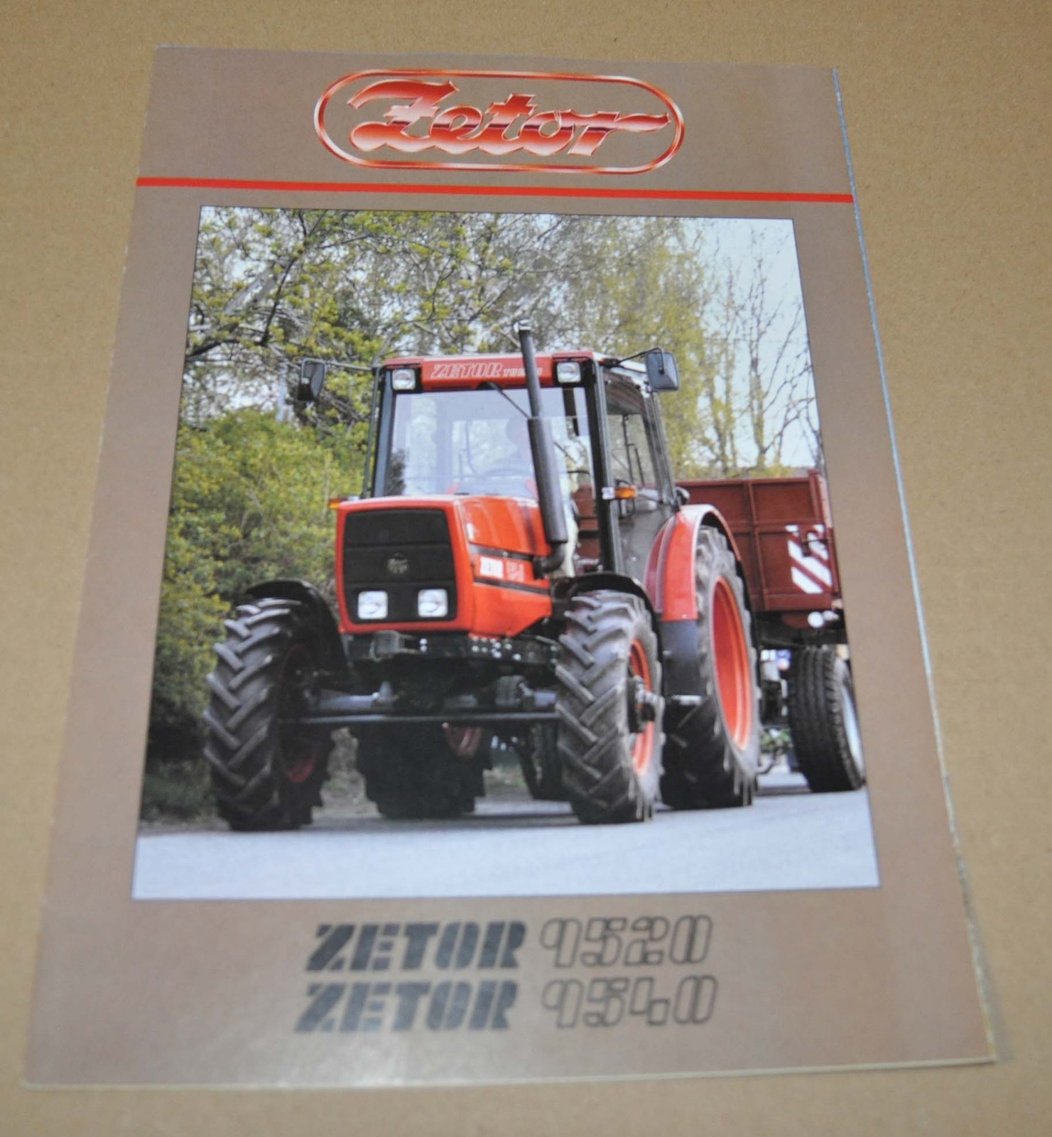 Zetor 9520 9540 Tractor Specification Brochure Prospekt DK