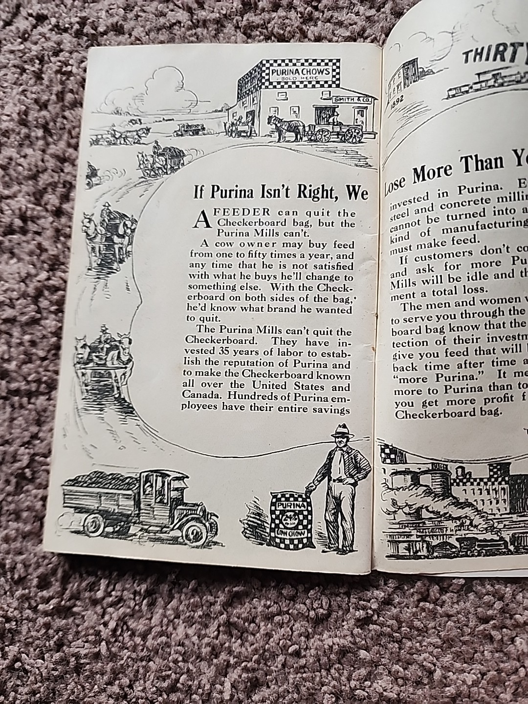 Vintage 1929 Dairy Prosperity Book By Purina And 1948 MILK Bacteria Flyer