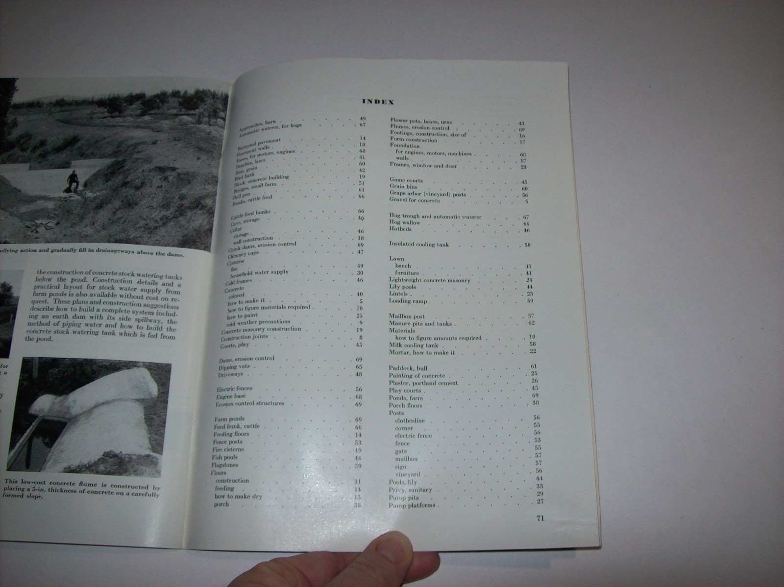Vintage 1946 HANDBOOK OF CONCRETE FARM CONSTRUCTION, Portland Cement Association