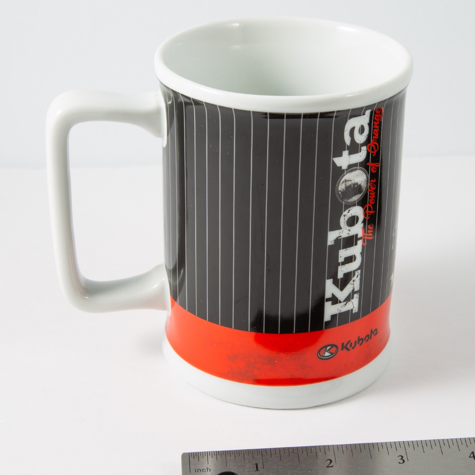 RARE Kubota « Power of Orange » Ceramic Mug Series 2 Black/Orange Choko Authentics