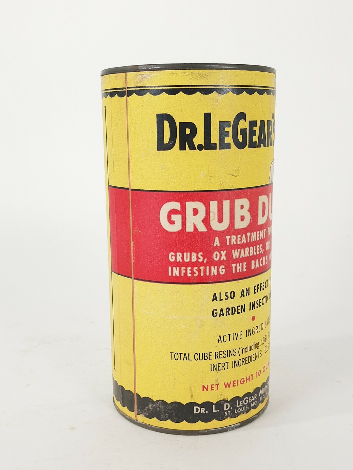 RARE *NOS* ANTIQUE DR. LEGEAR&rsquo;S GRUB DUST FARM AGRICULTURE ADVERTISING