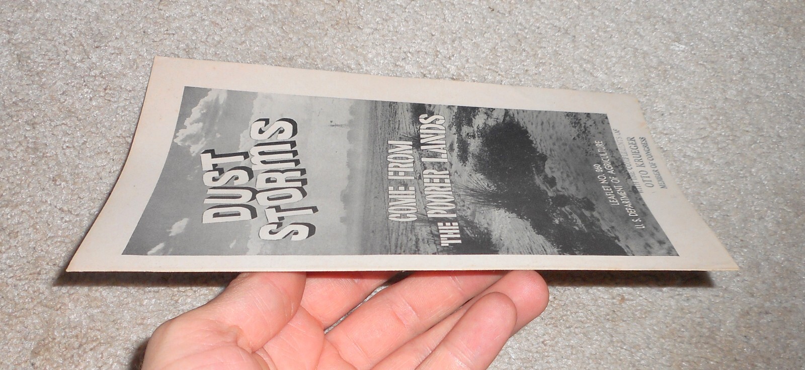 1949 US Department of Agriculture Dust Storms Come From Poorer Lands Brochure