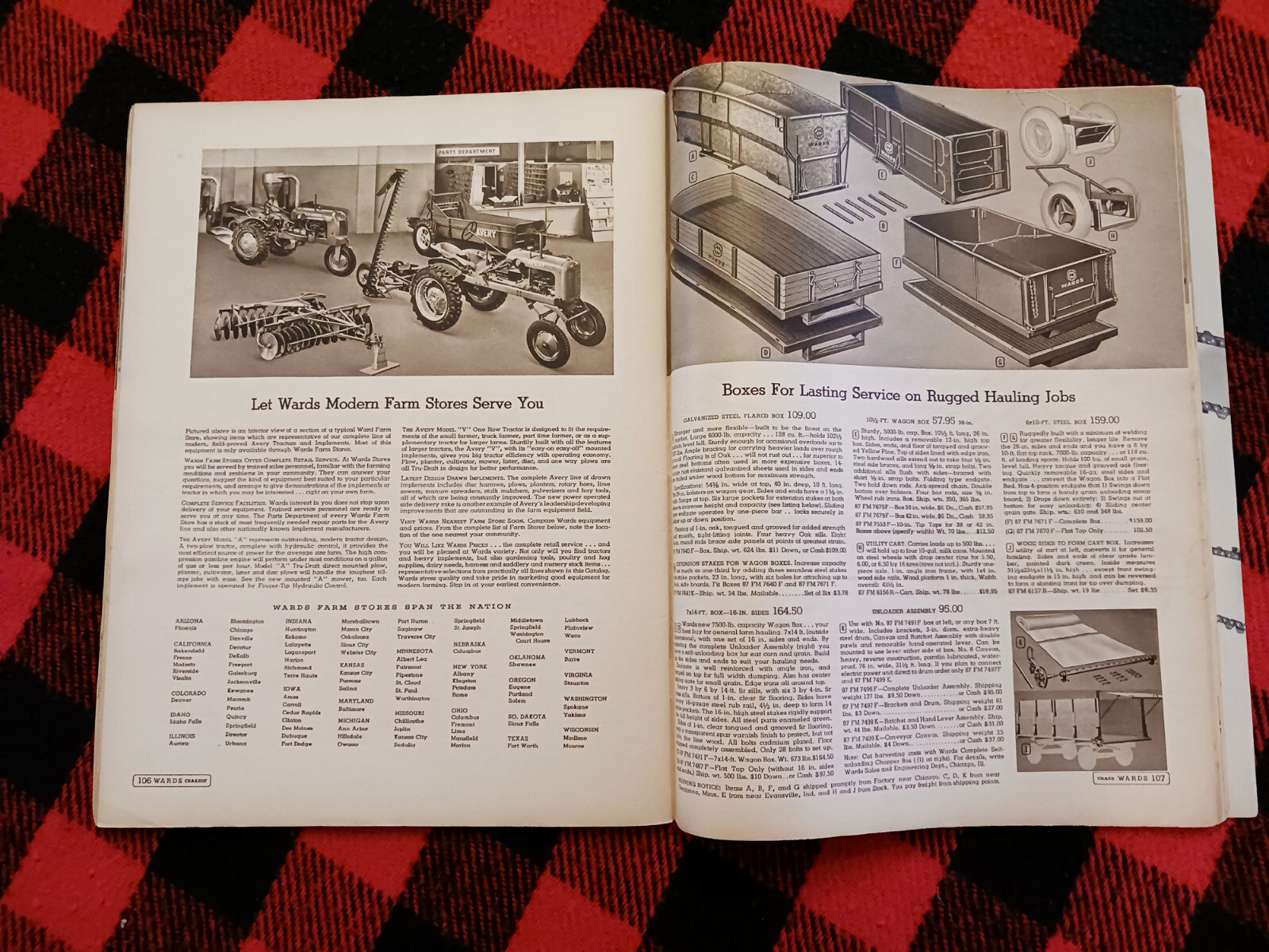 1951 Montgomery Ward Farm Catalog Wards Hoe Plow Trac Garden Tractor