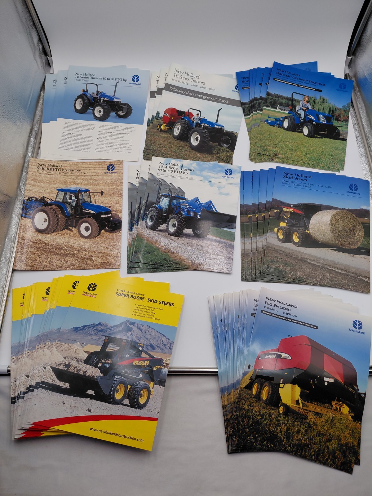 Lot Of 50 + Vtg Early 2000s New Holland Tractor/Skidloader & Implement Brochures
