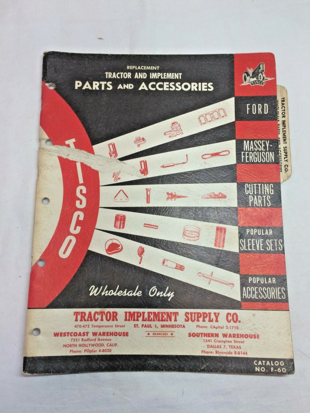 Vtg 1950s TISCO Tractor Implement Ford Massey-Ferguson Repair Parts Catalog