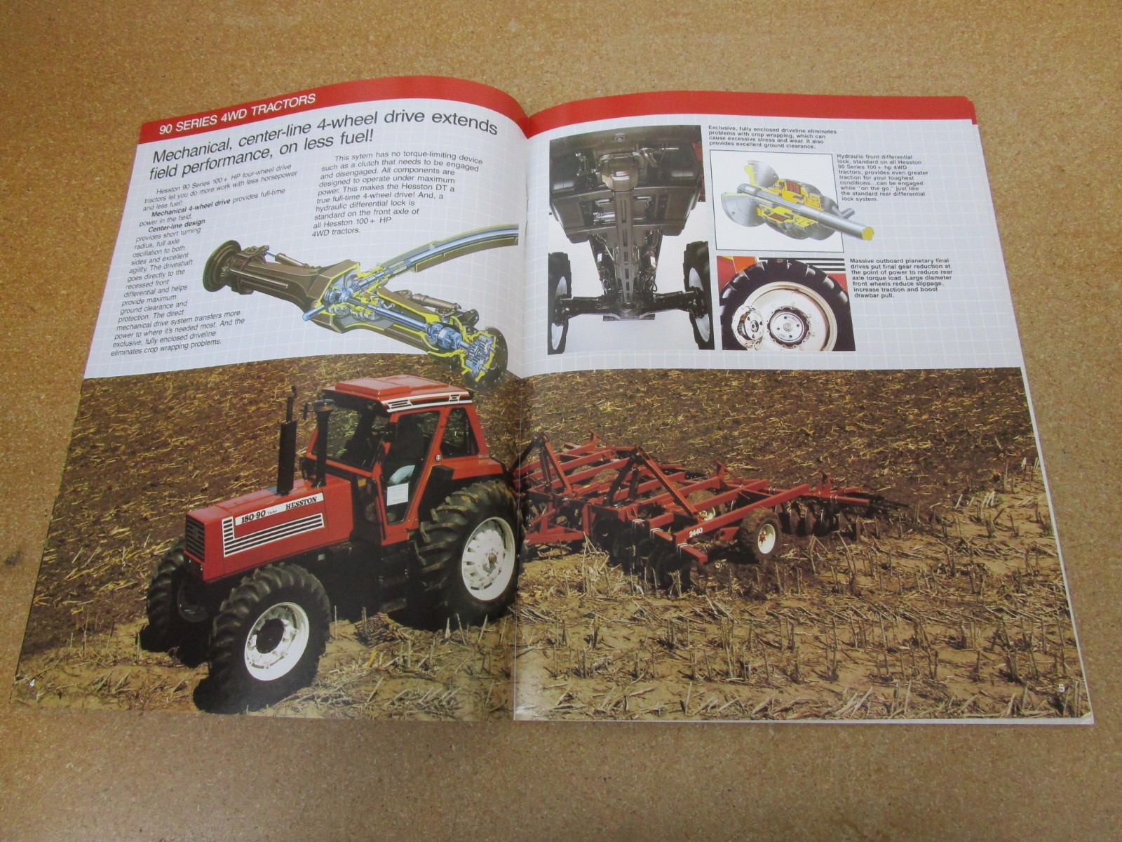 1985 HESSTON 90-series tractor sales brochure 12pg ORIGINAL farm 180-90 160-90