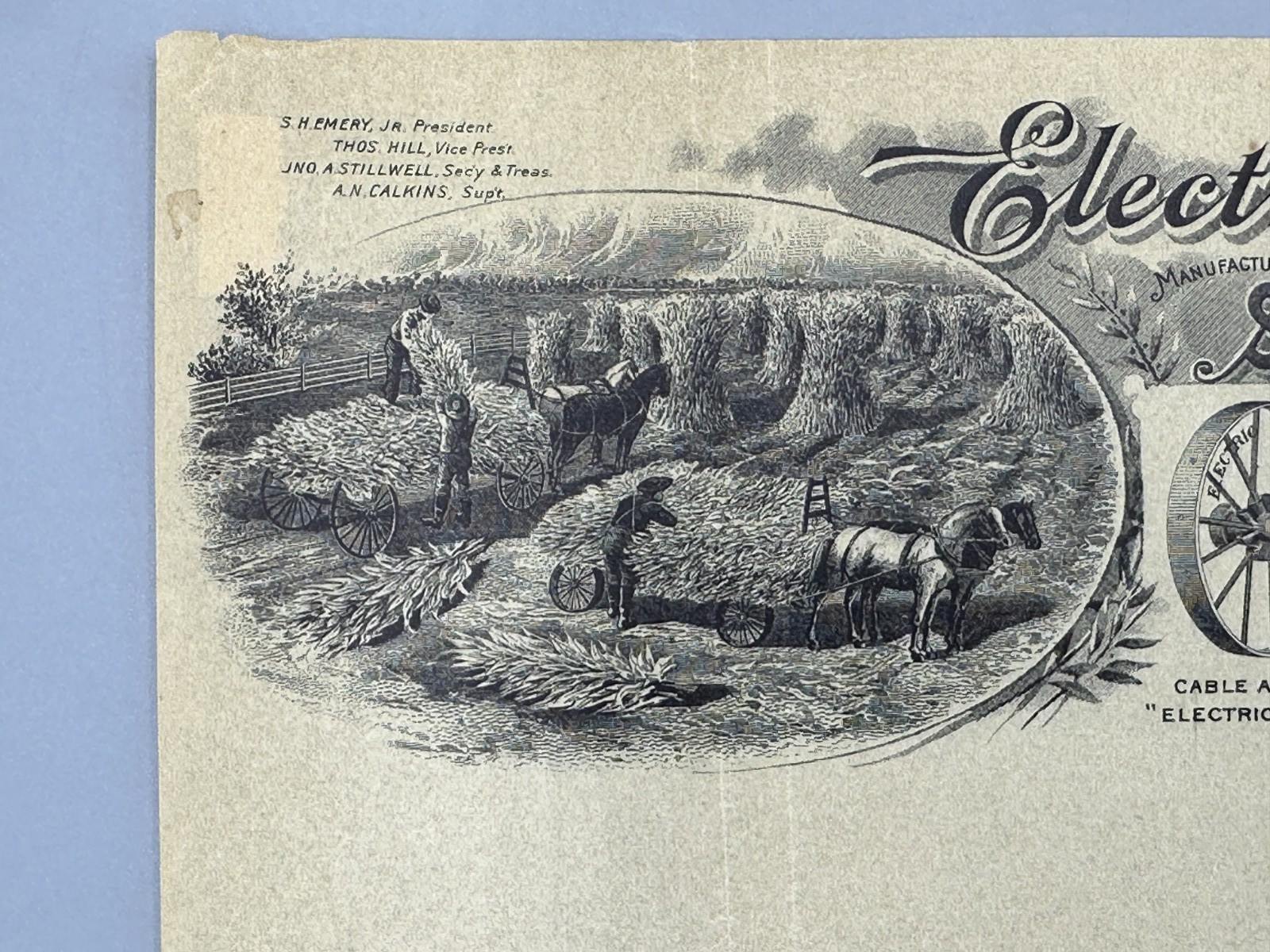 1904 ELECTRIC WHEEL Co FARM WAGONS Letter QUINCY Illinois Advertising
