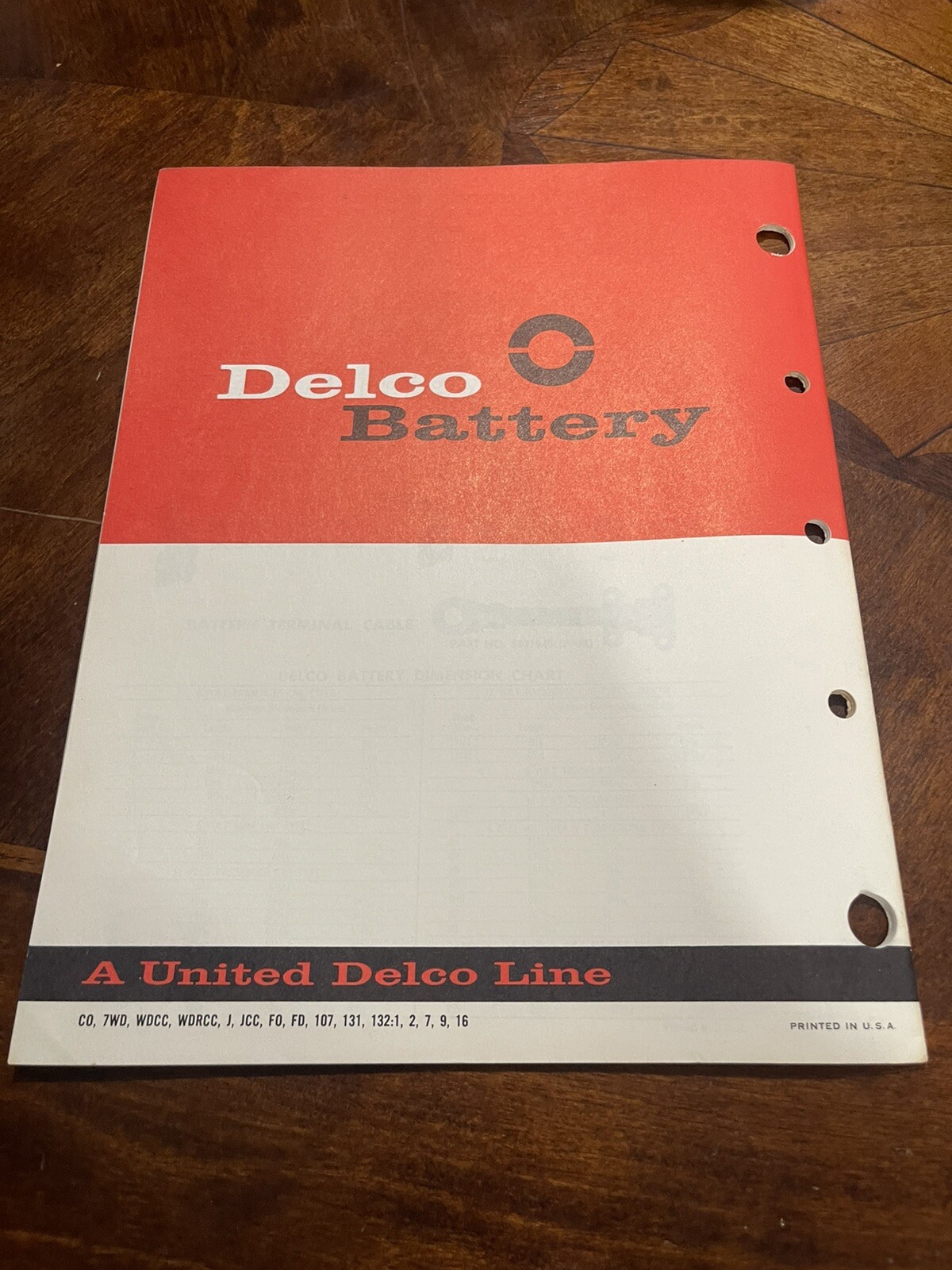 DELCO REMY battery application data 1963