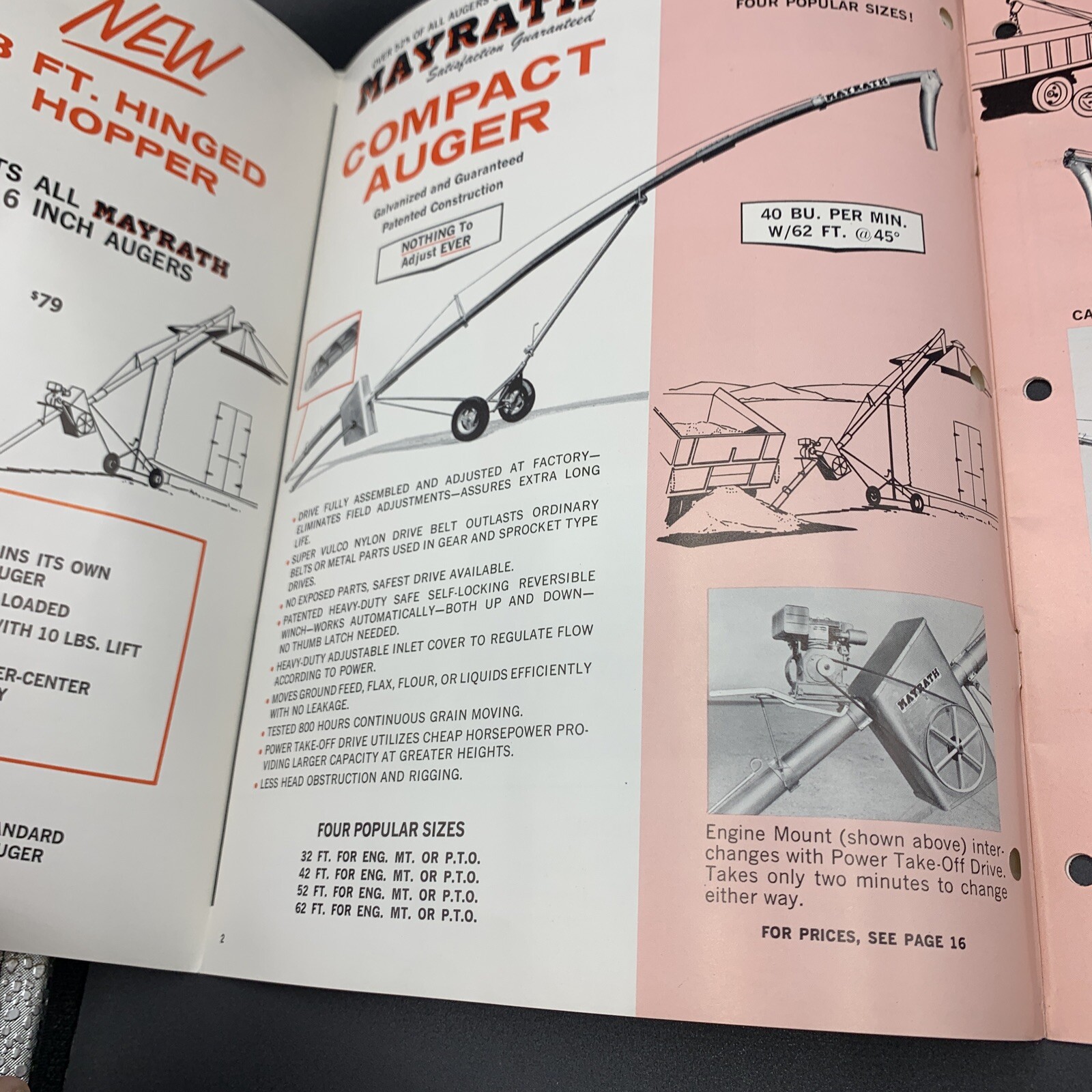 Original 1966 Mayrath Company Farm Equipment Brochure-W/Cover Sheet Compton IL