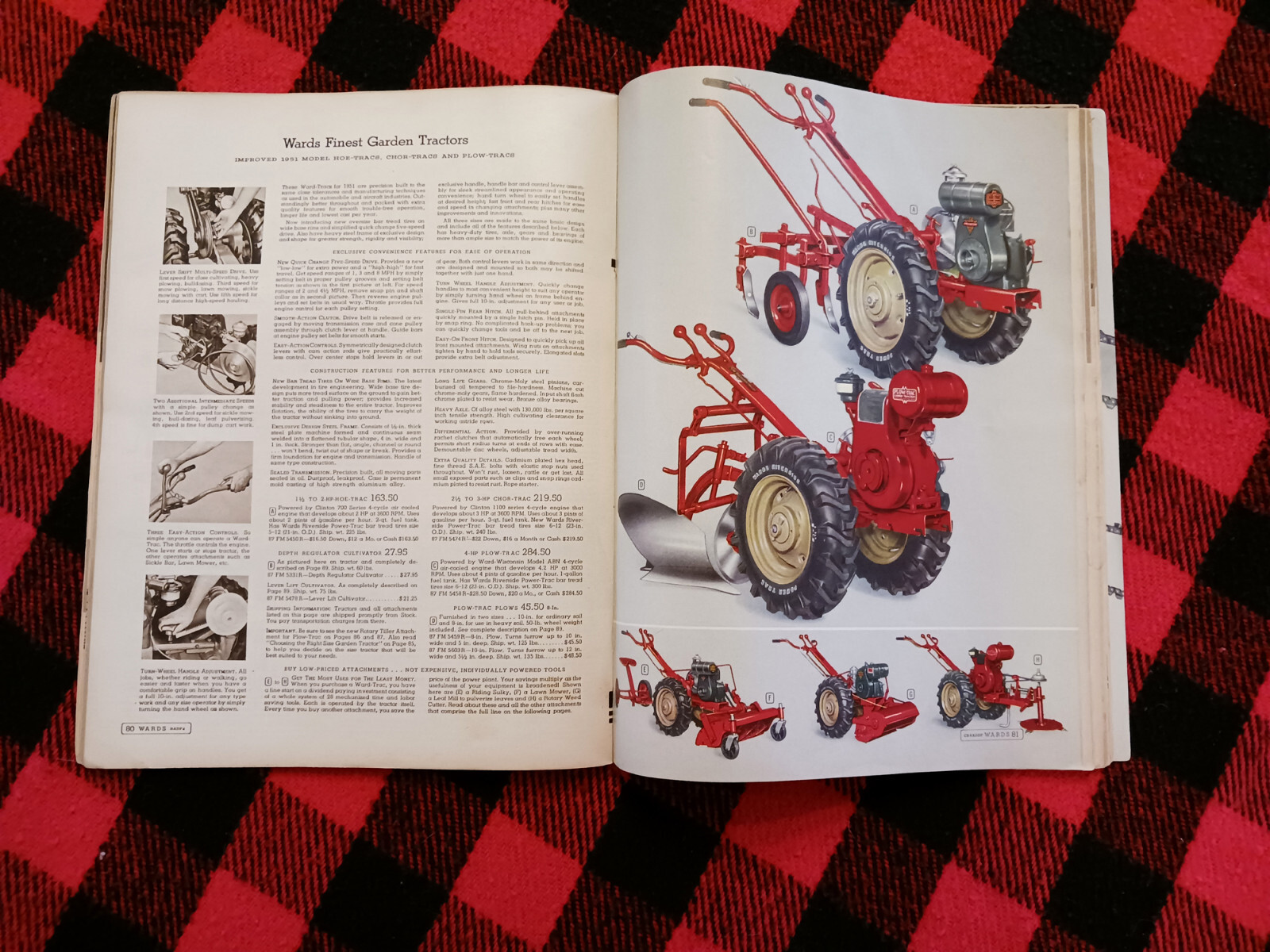 1951 Montgomery Ward Farm Catalog Wards Hoe Plow Trac Garden Tractor