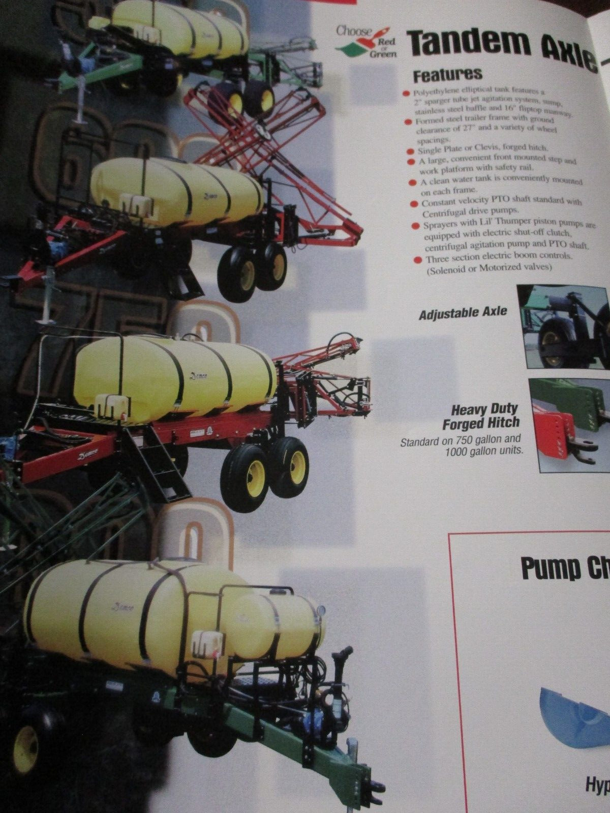 Demco Sprayers Sales/Specifications Brochures, 4 items, 1992, -1995