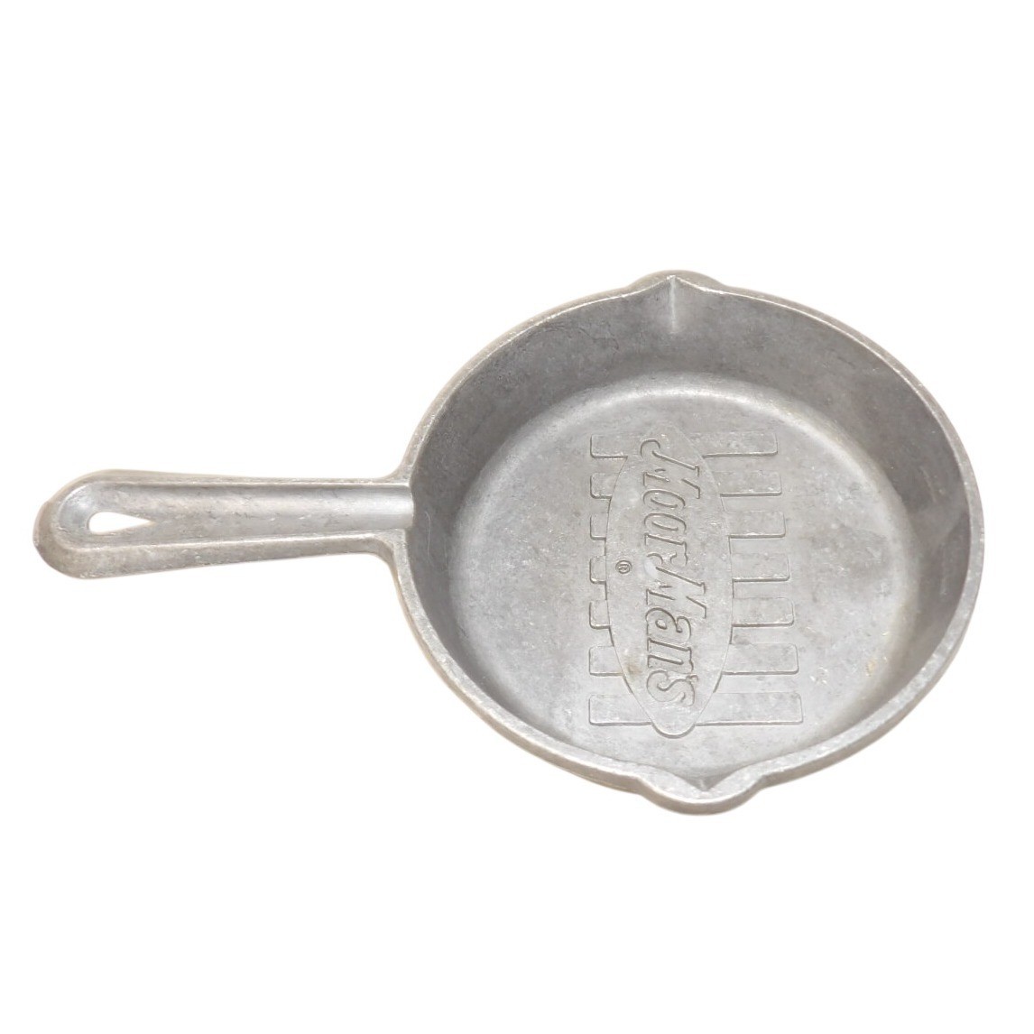 Vintage MoorMan&rsquo;s Cast Aluminum Miniature Skillet Ashtray Spoon Rest Advertising