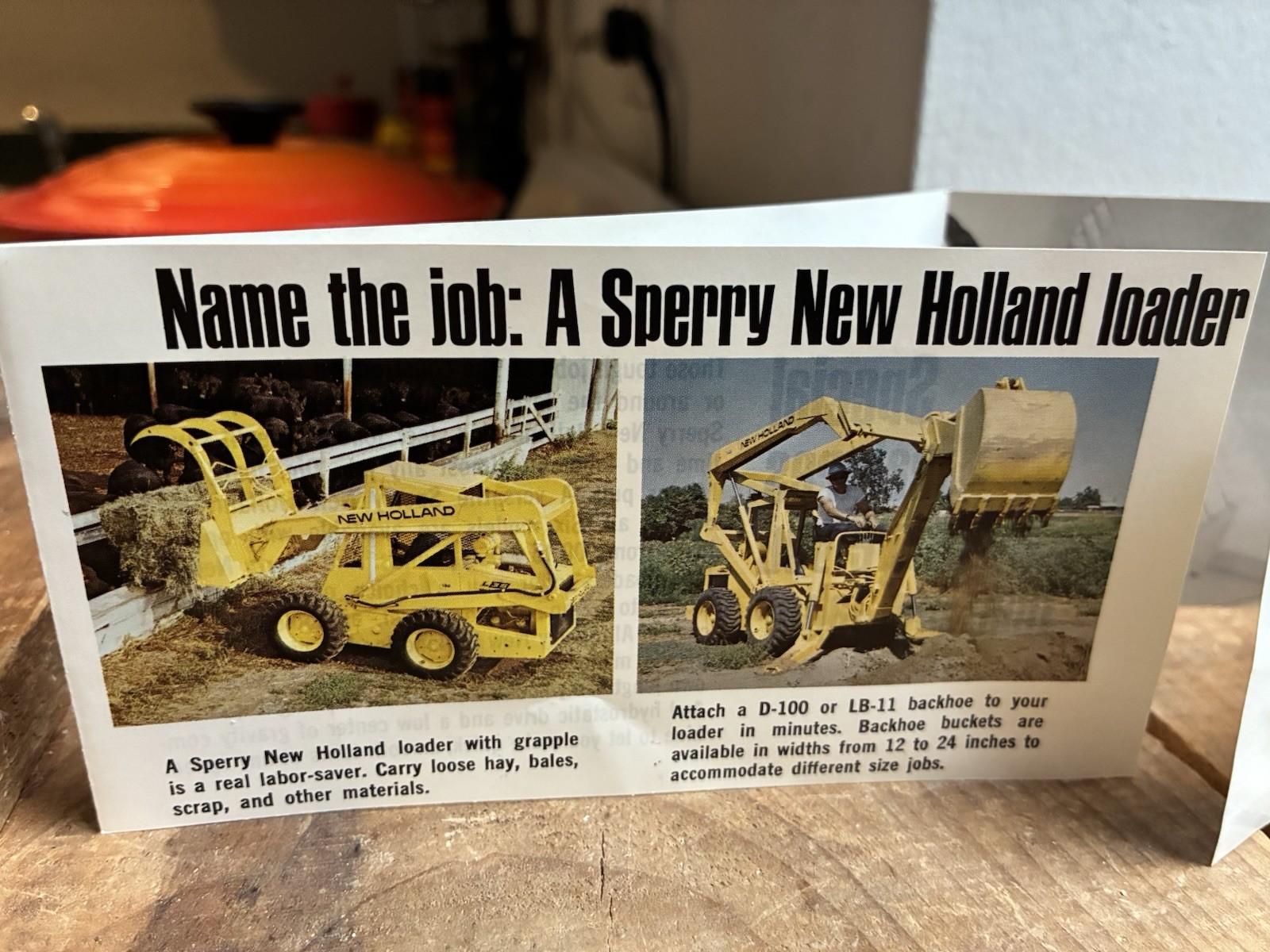 Vintage New Holland Sperry Loader Brochure