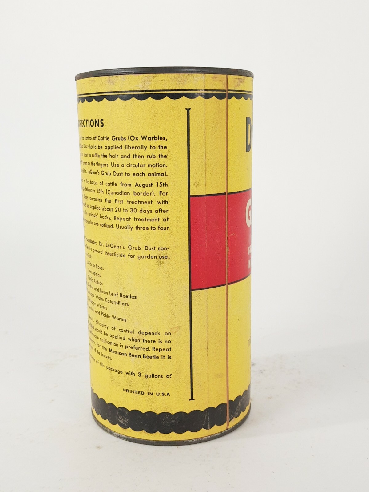 RARE *NOS* ANTIQUE DR. LEGEAR&rsquo;S GRUB DUST FARM AGRICULTURE ADVERTISING