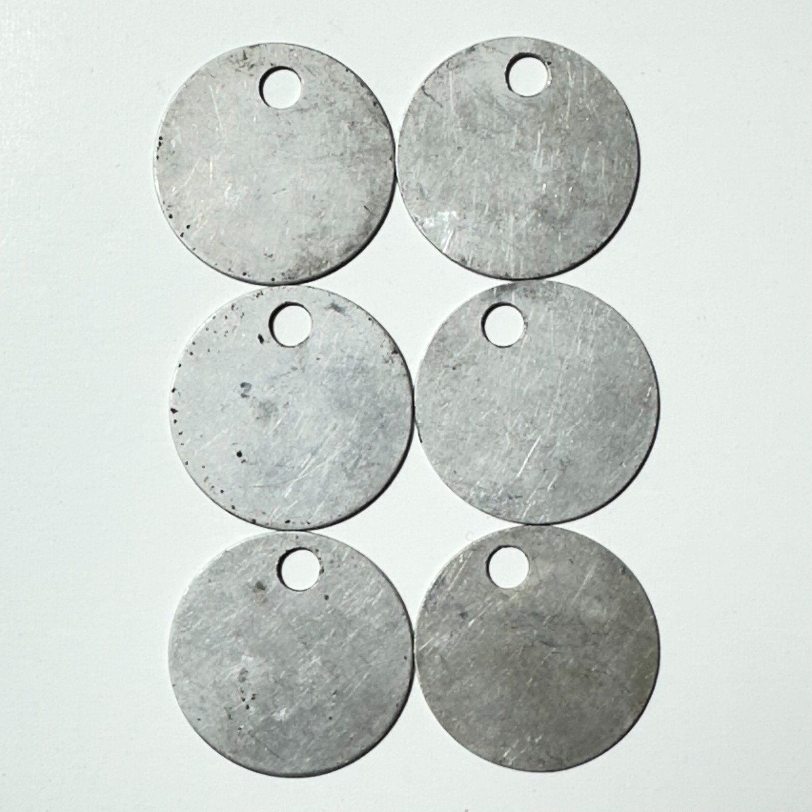Airetool Metal ID Tag Tool Check Tag Vintage Metal 1.25&Prime; Tag LOT OF 6