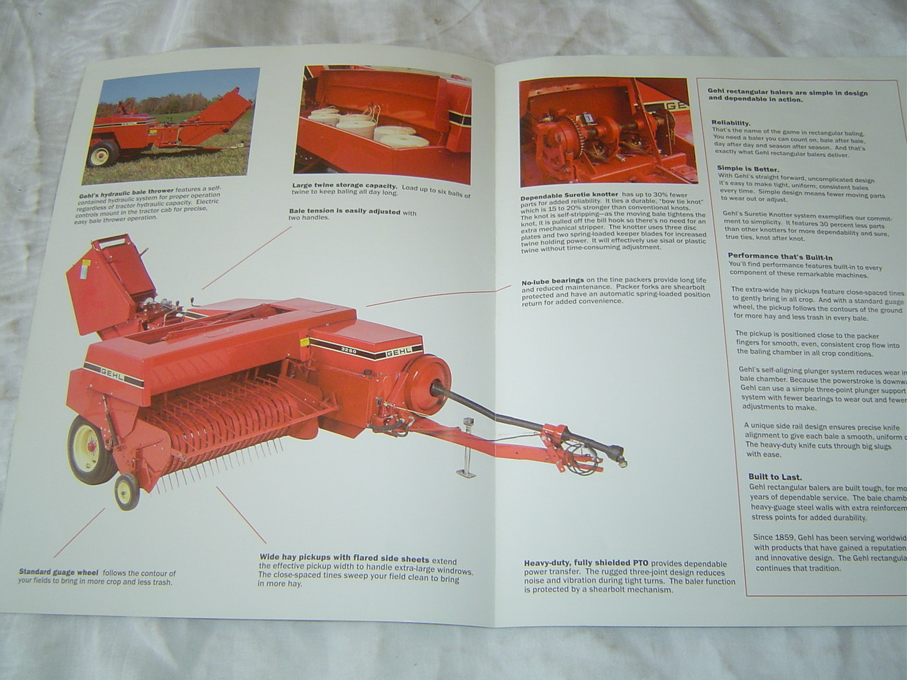 Gehl SB 3210 3250 rectangular baler brochure