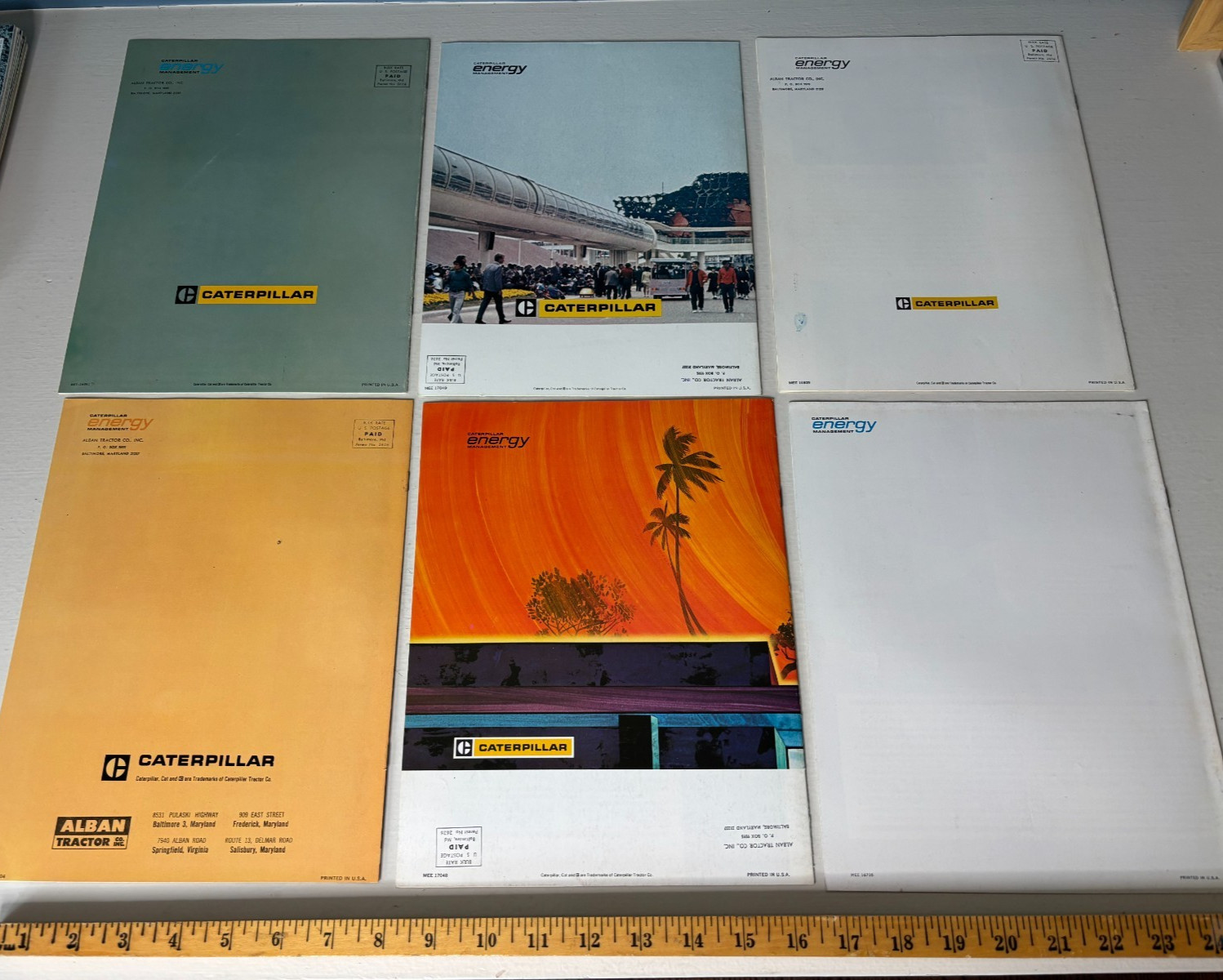 Caterpillar CAT Energy Management Brochure Lot of 6 Vintage Circa 1970 70s