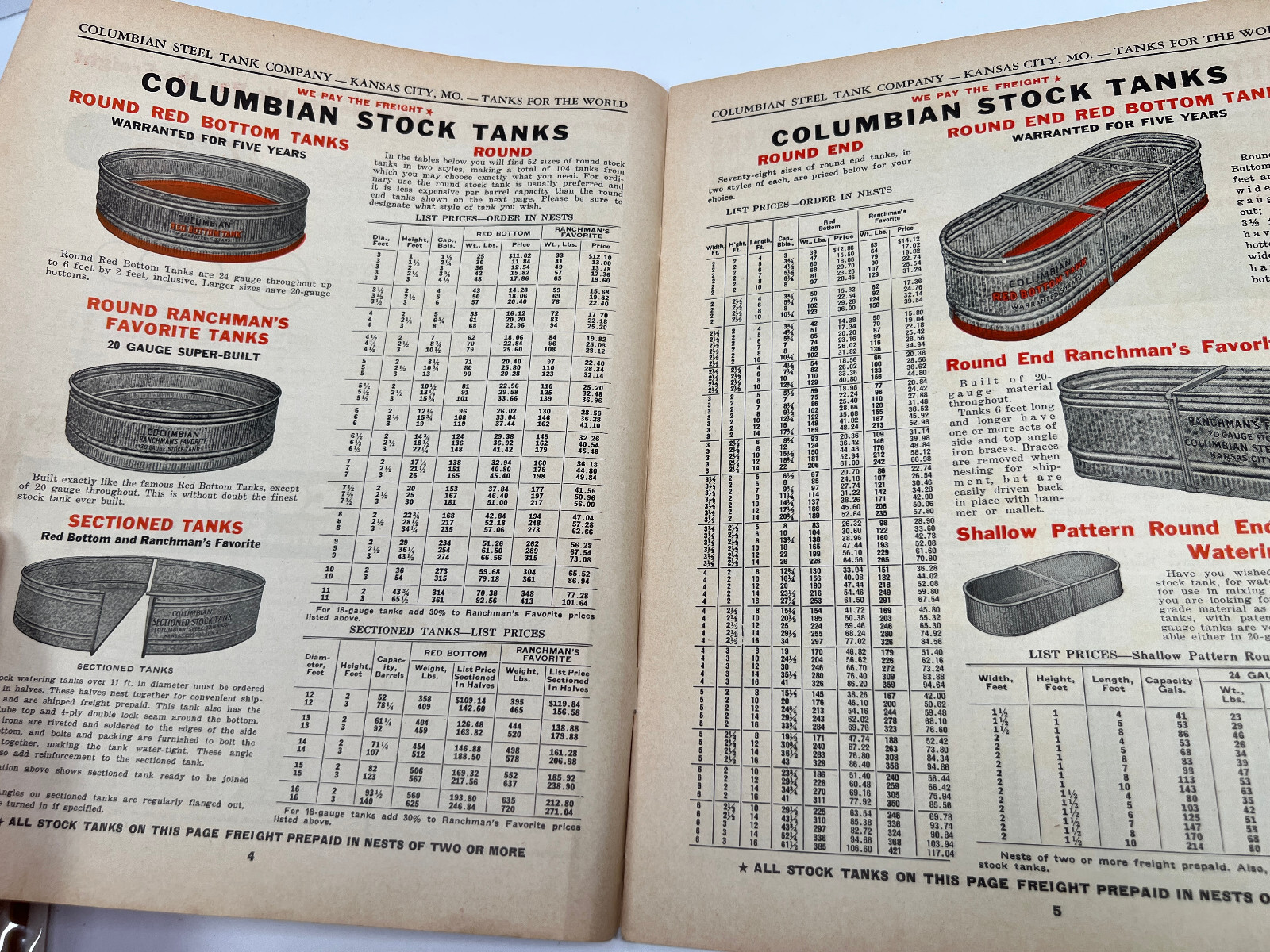 1941 Columbian Farm Equipment Tractor Steel Tank Catalogue Catalog