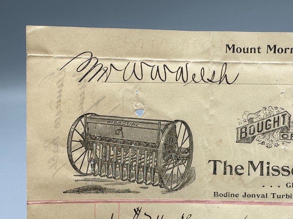 1895 GENESEE VALLEY Mfg MISSOURI Grain Drill FARM Advertising MOUNT MORRIS NY