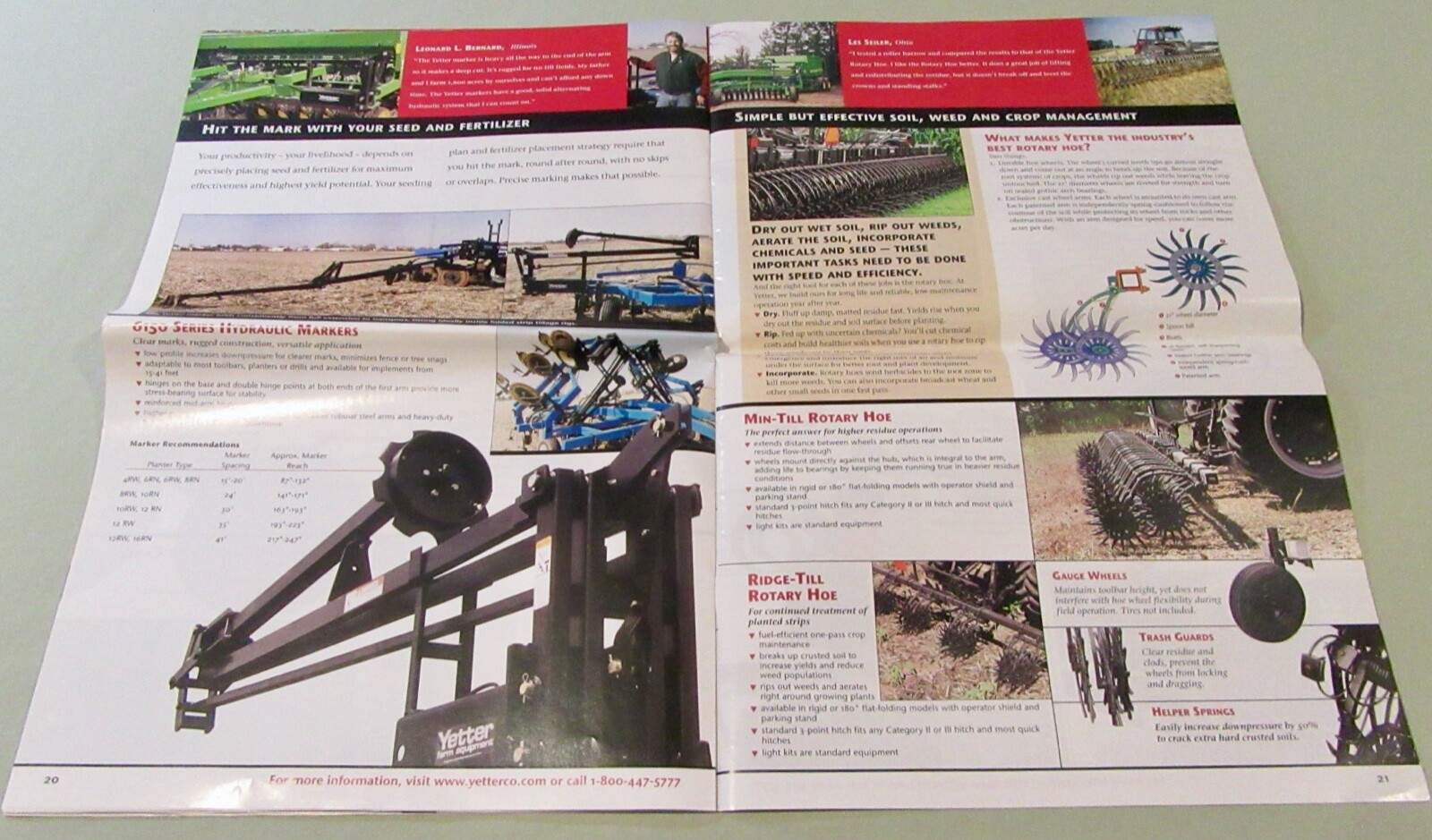 Yetter Manufacturing Co. Productivity Tools And How To Use Them Brochure (2004)