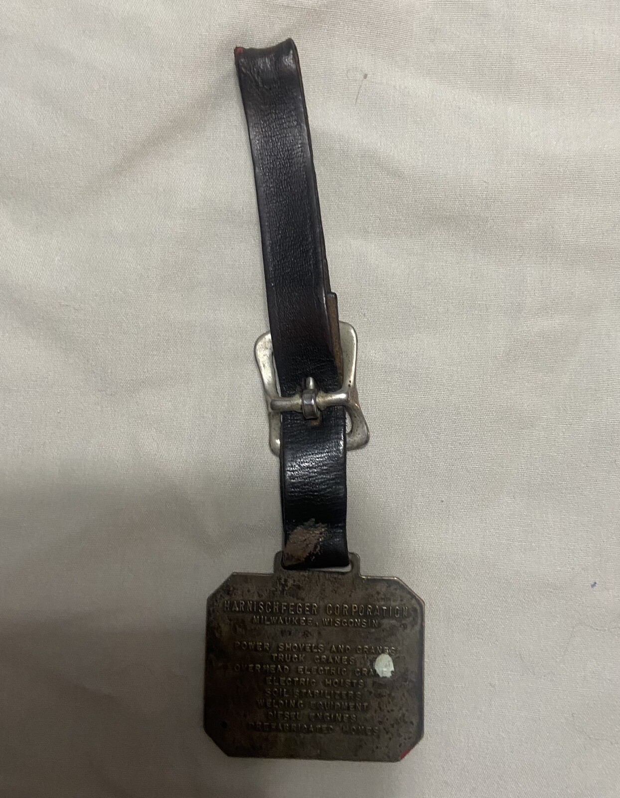 Vintage Watch Fob P & H Dragline Power Shovel Crane Harnischfeger Milwaukee