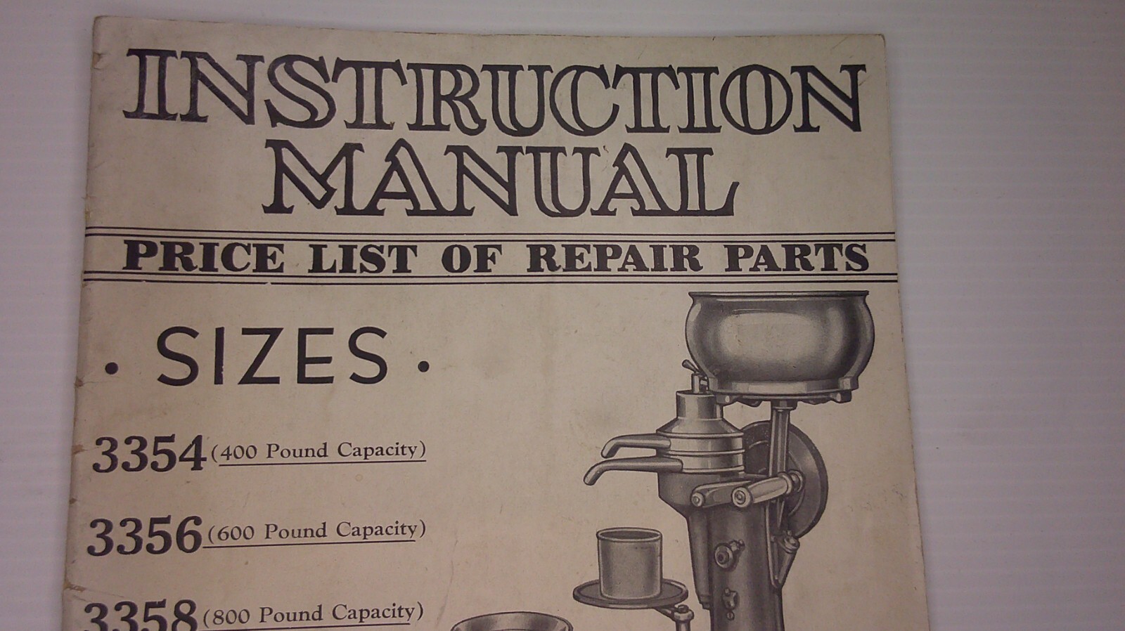 Instruction Manual for Sears Roebuck Co. cream separator part list & repair 8D