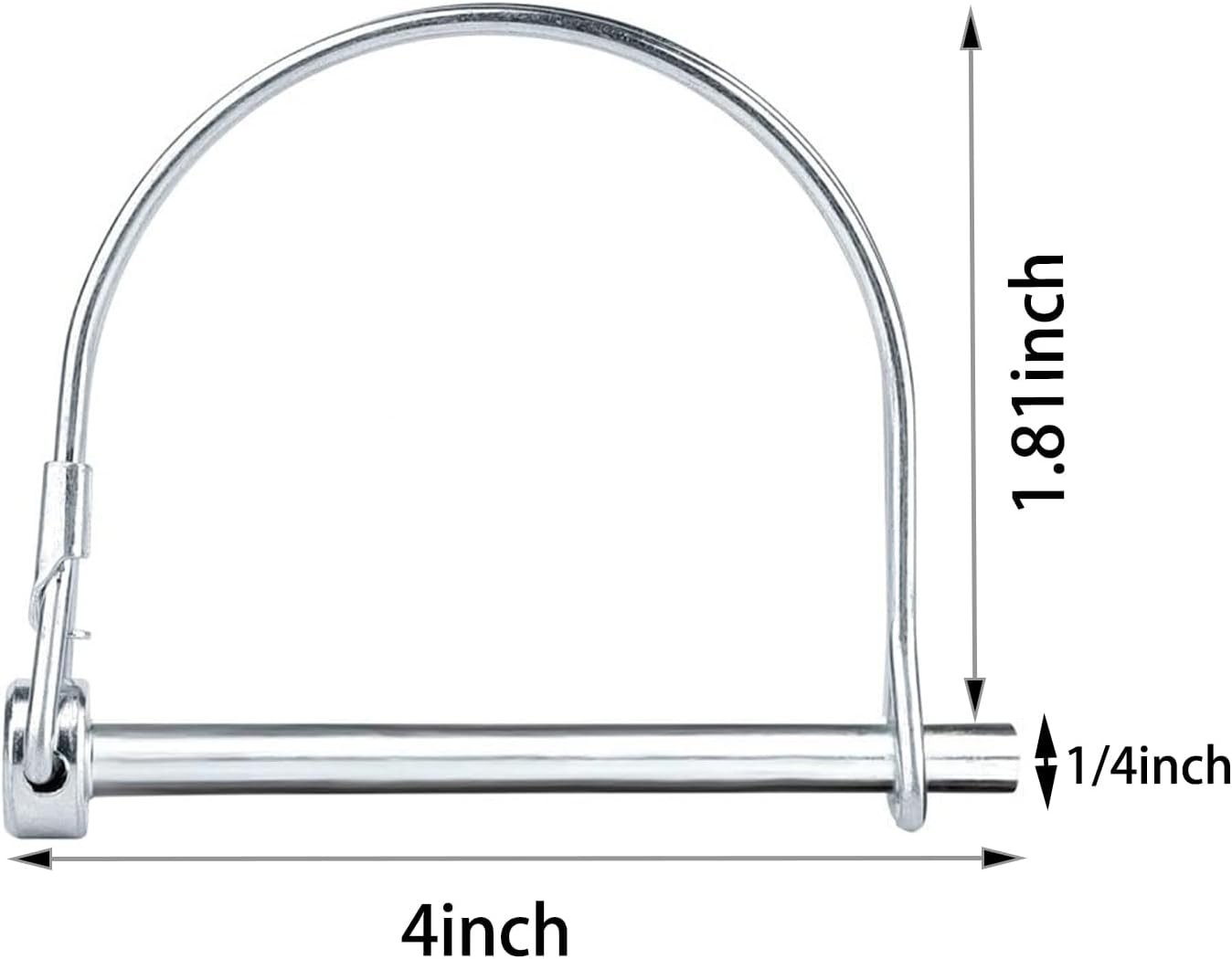 8 Pack Trailer Hitch Pin 1/4 x 4inch Wire Lock Pin Hitch Pin Clip Safety Pin …
