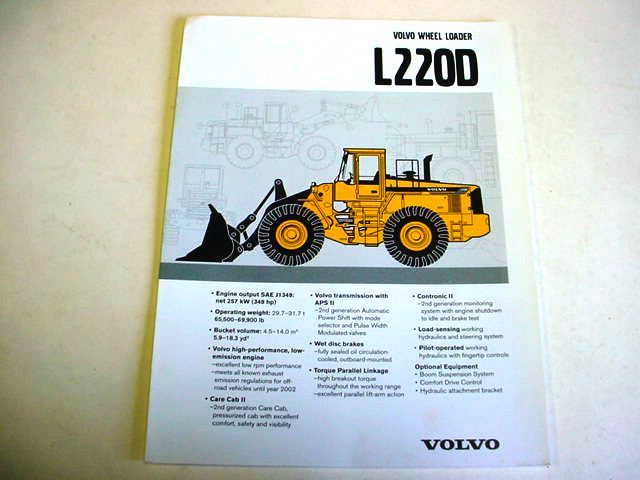 Volvo L220D Wheel Loader Brochure
