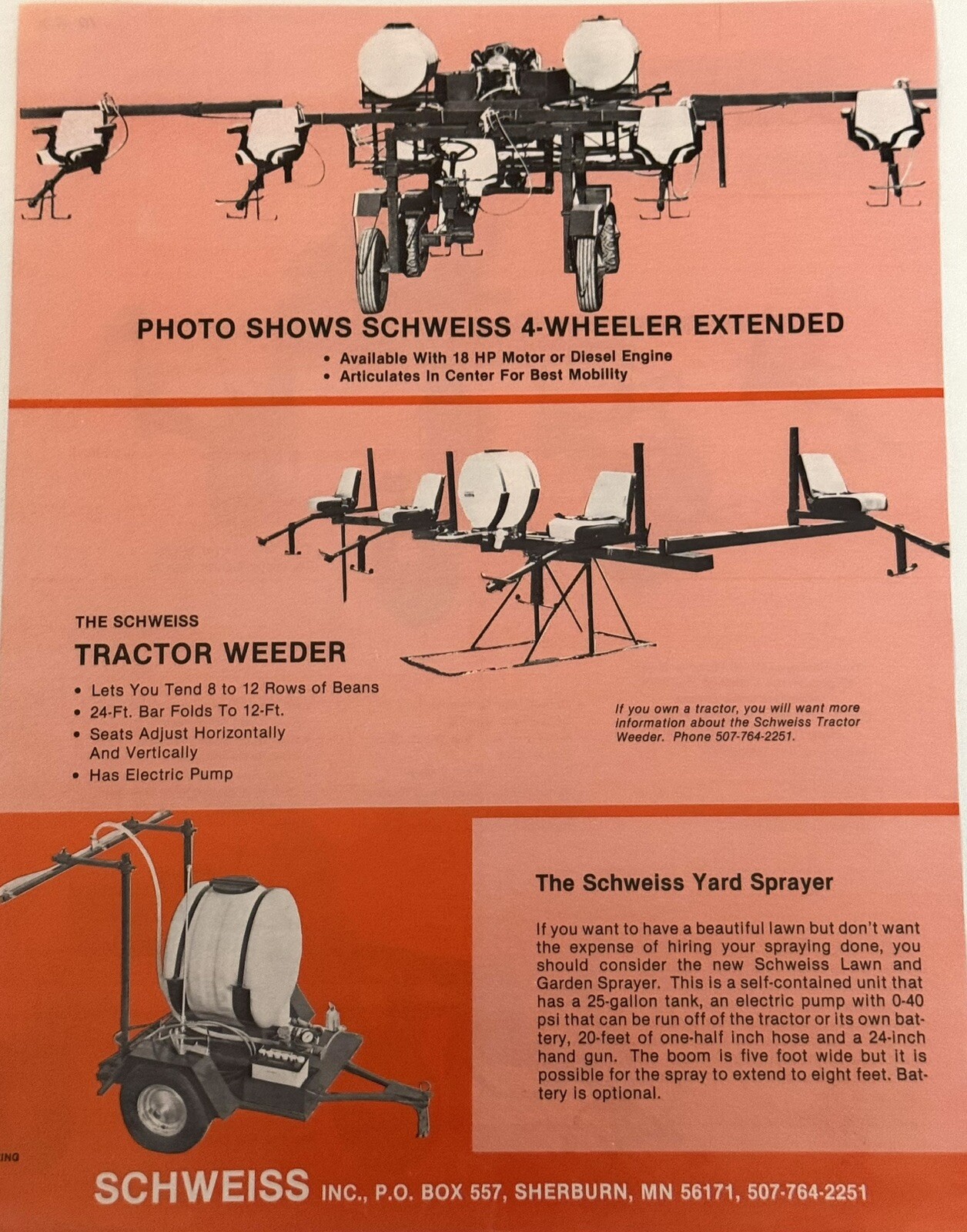 Vintage Farm Equipment 1983 Schweiss Easy Seeders Dealer Sales Brochure 2-Page