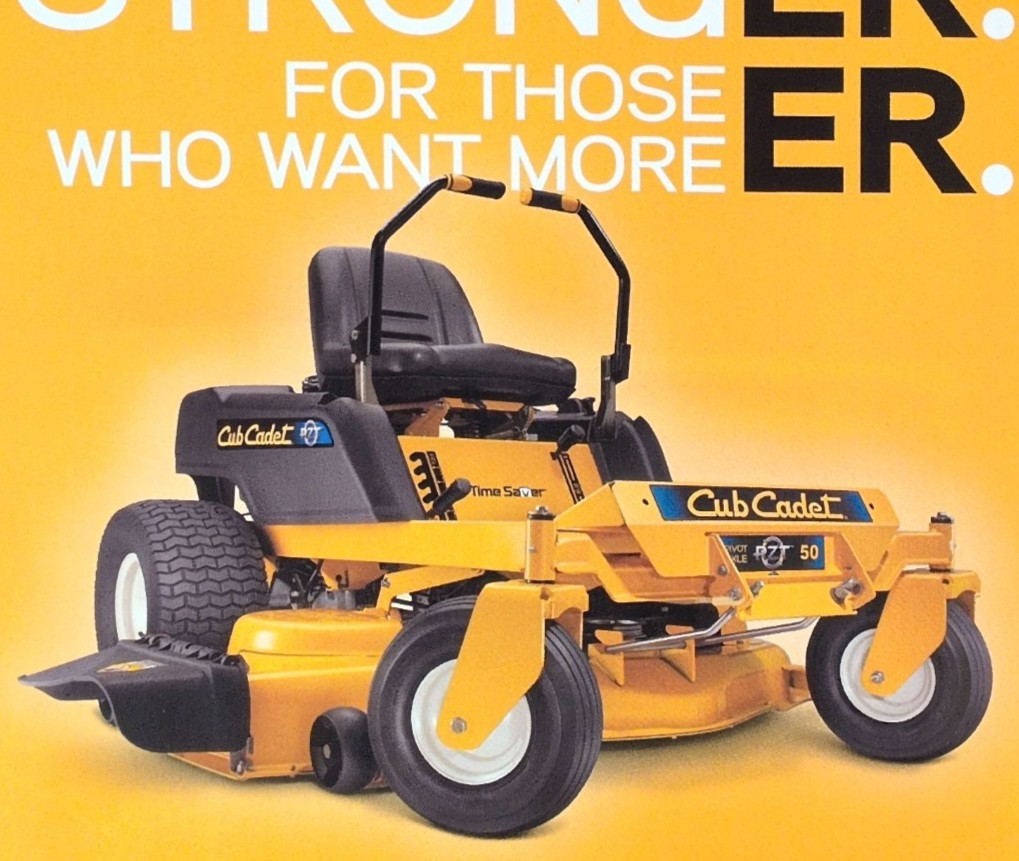 1990s Cub Cadet Time Saver Zero Turn Mower Print Ad Faster Tougher Stronger