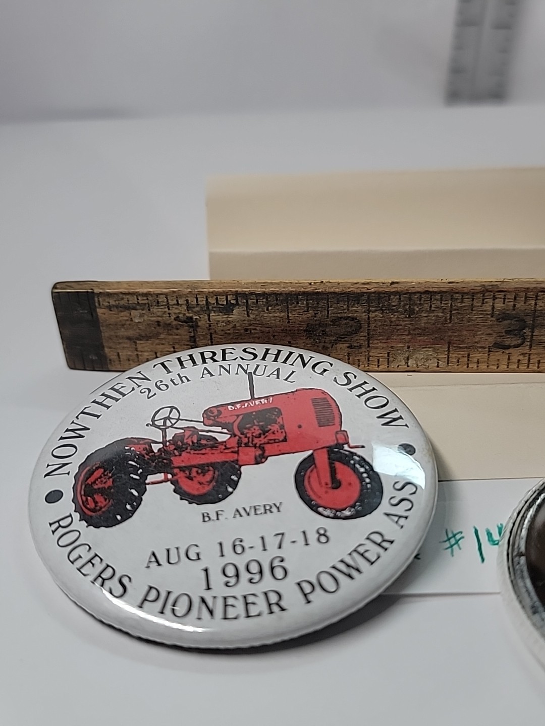 Vintage Threshing Show Button Souvenir Lot Of 3 Massey And B F Avery Tractors
