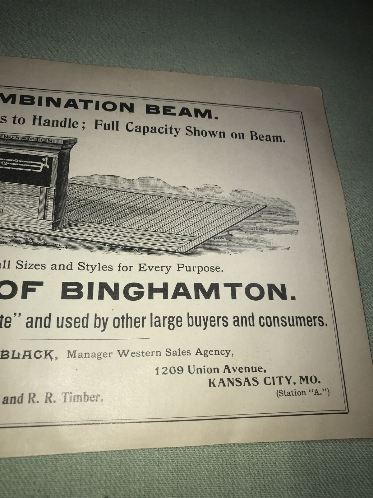 1898 Jones of Binghamton Scales Farm Advertising – Kansas City – Missouri